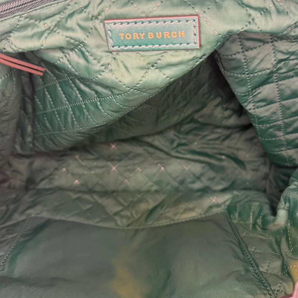 Tory Burch Nylon and Leather Black Backpack